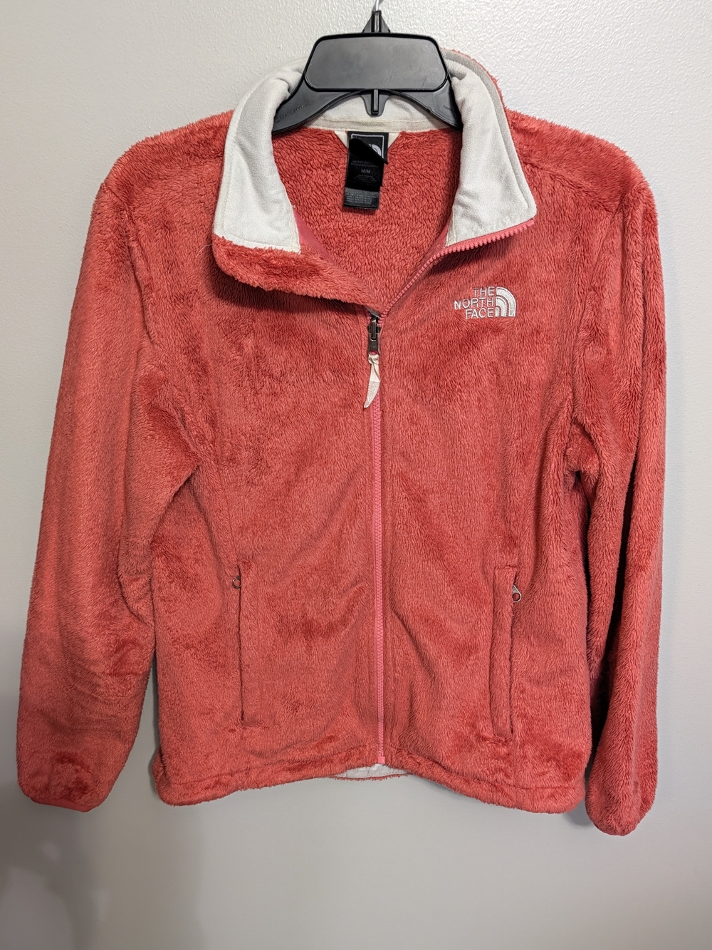The North Face Women's Coral Pink Fleece Zip Jacket Sz Small